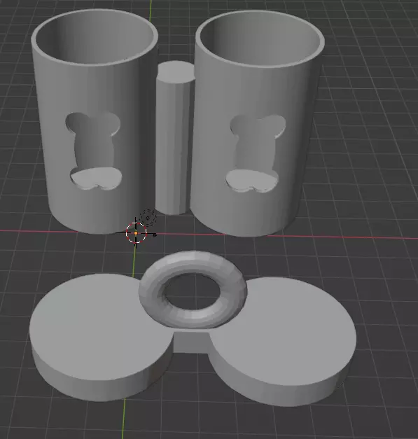 Dual Poop Bag Holder 3D print model_0