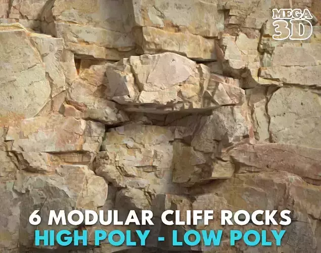 6 Modular Cliff Rocks - 240814
