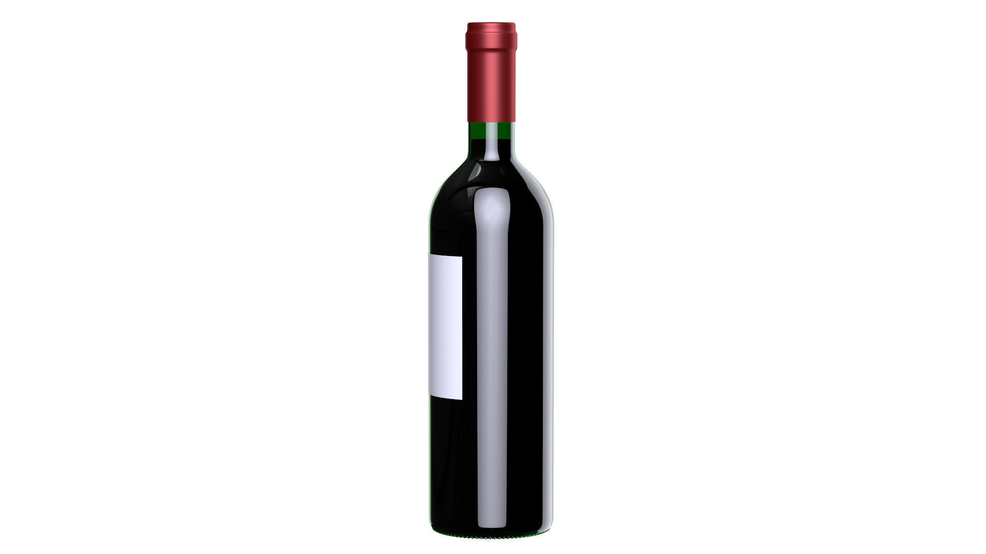 Red wine bottle 01 3D model_3