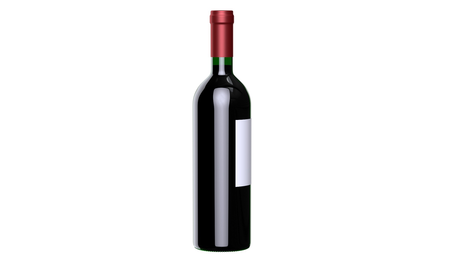 Red wine bottle 01 3D model_2