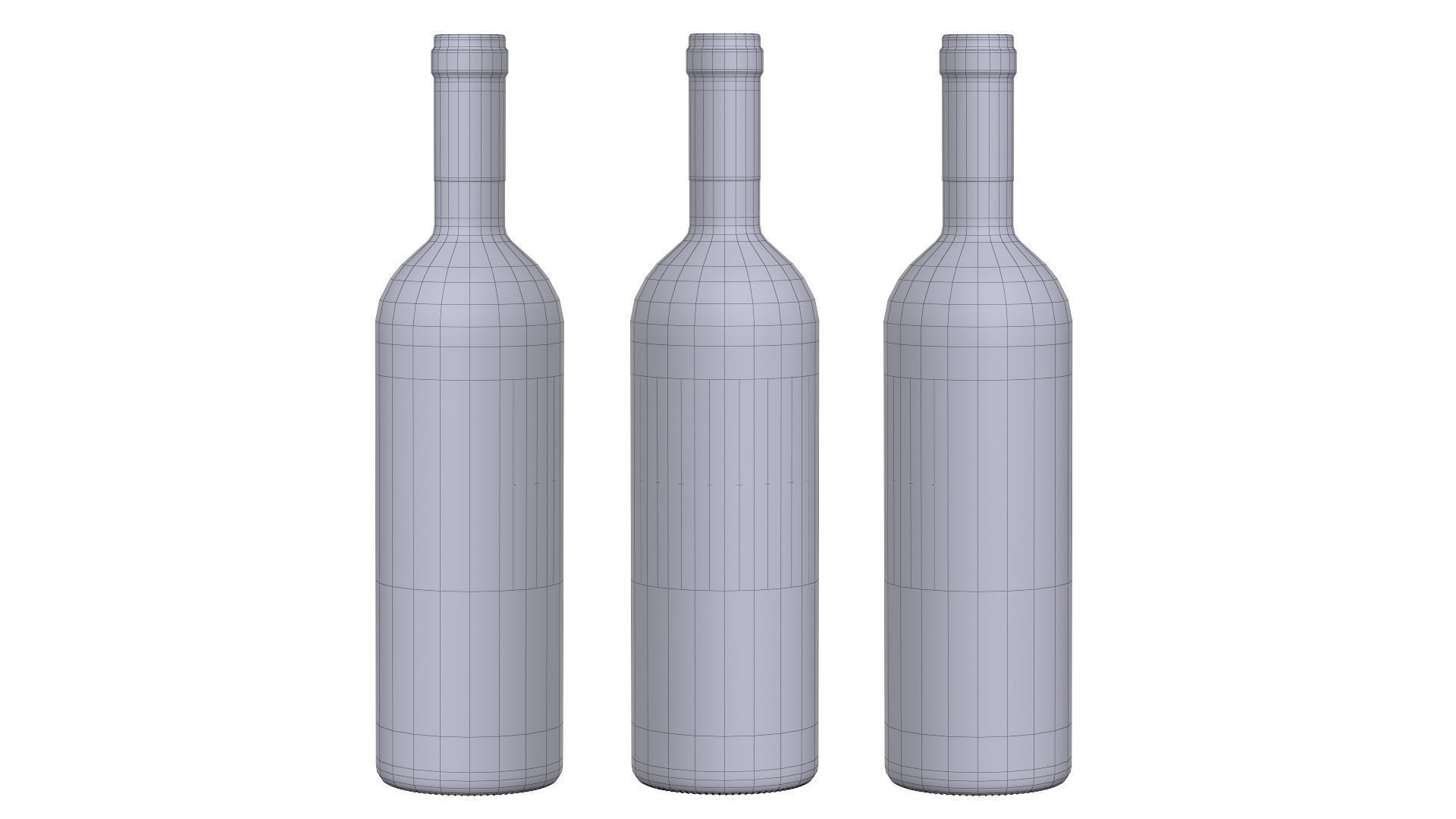 Red wine bottle 01 3D model_9