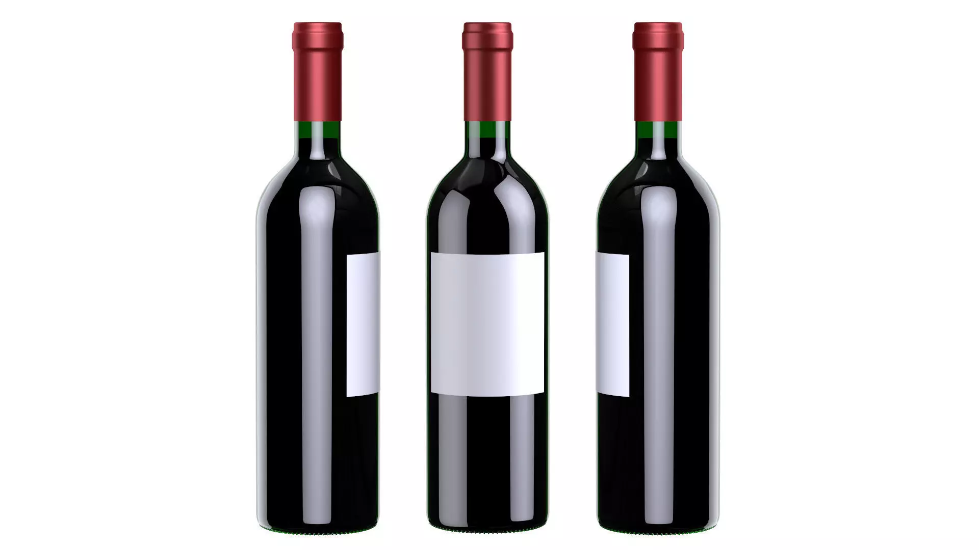 Red wine bottle 01 3D model_0