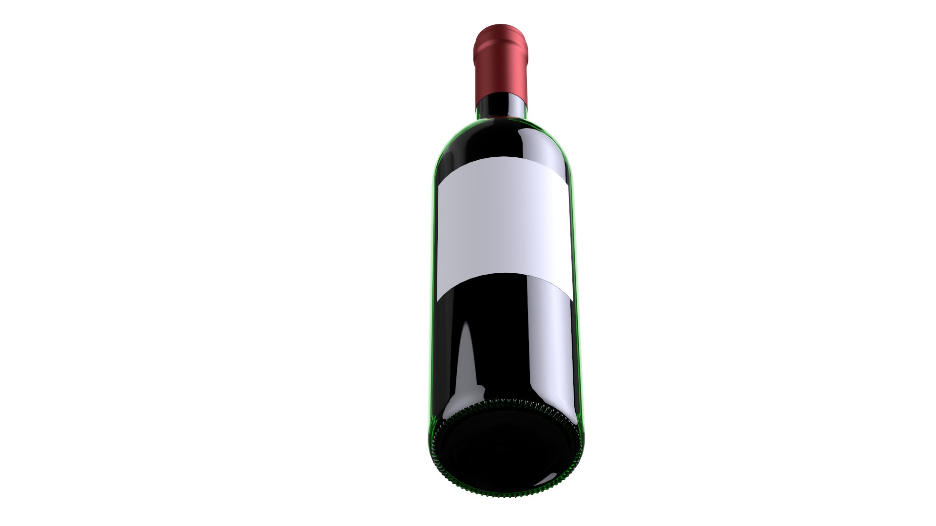 Red wine bottle 01 3D model_4