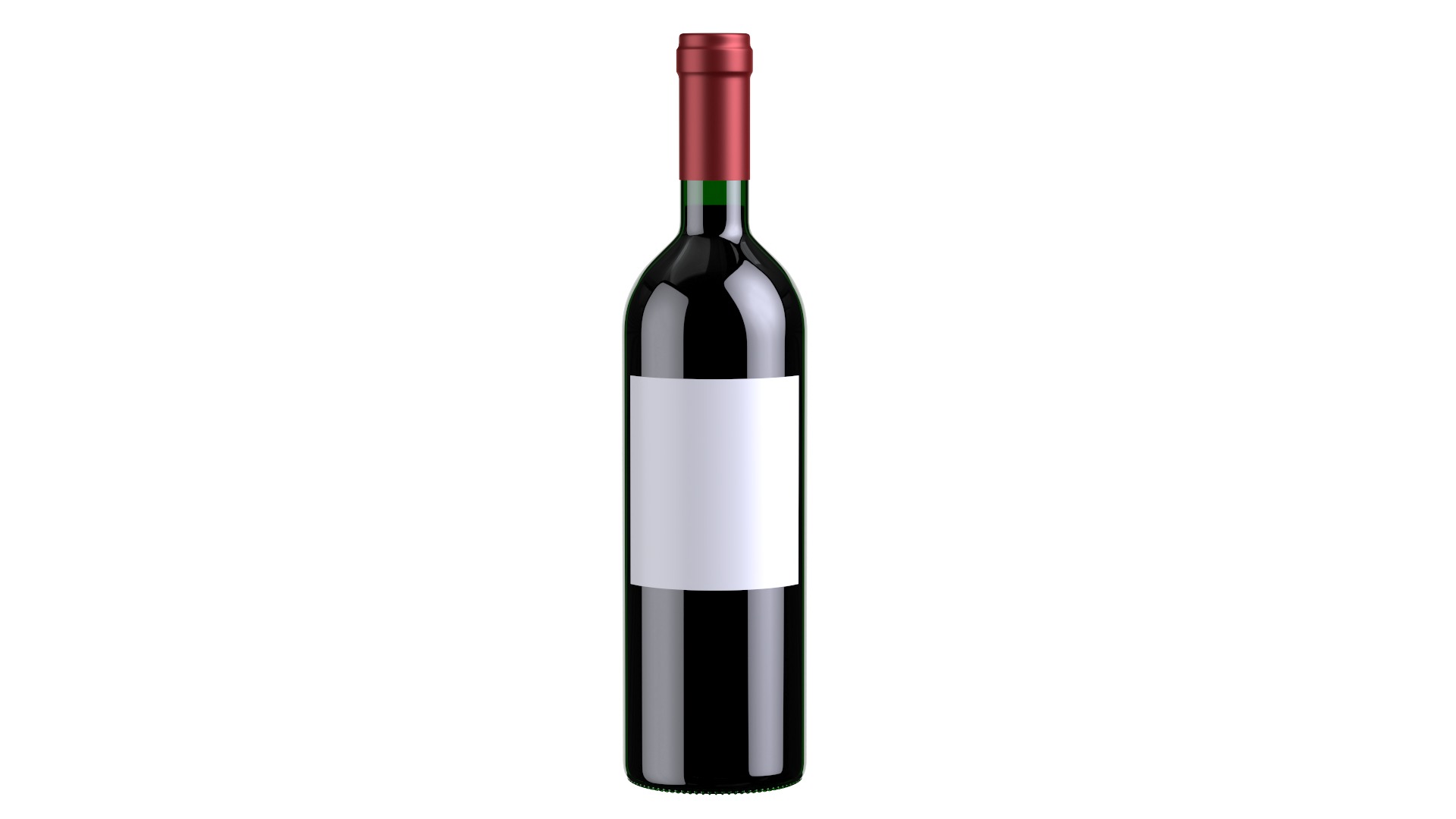 Red wine bottle 01 3D model_1