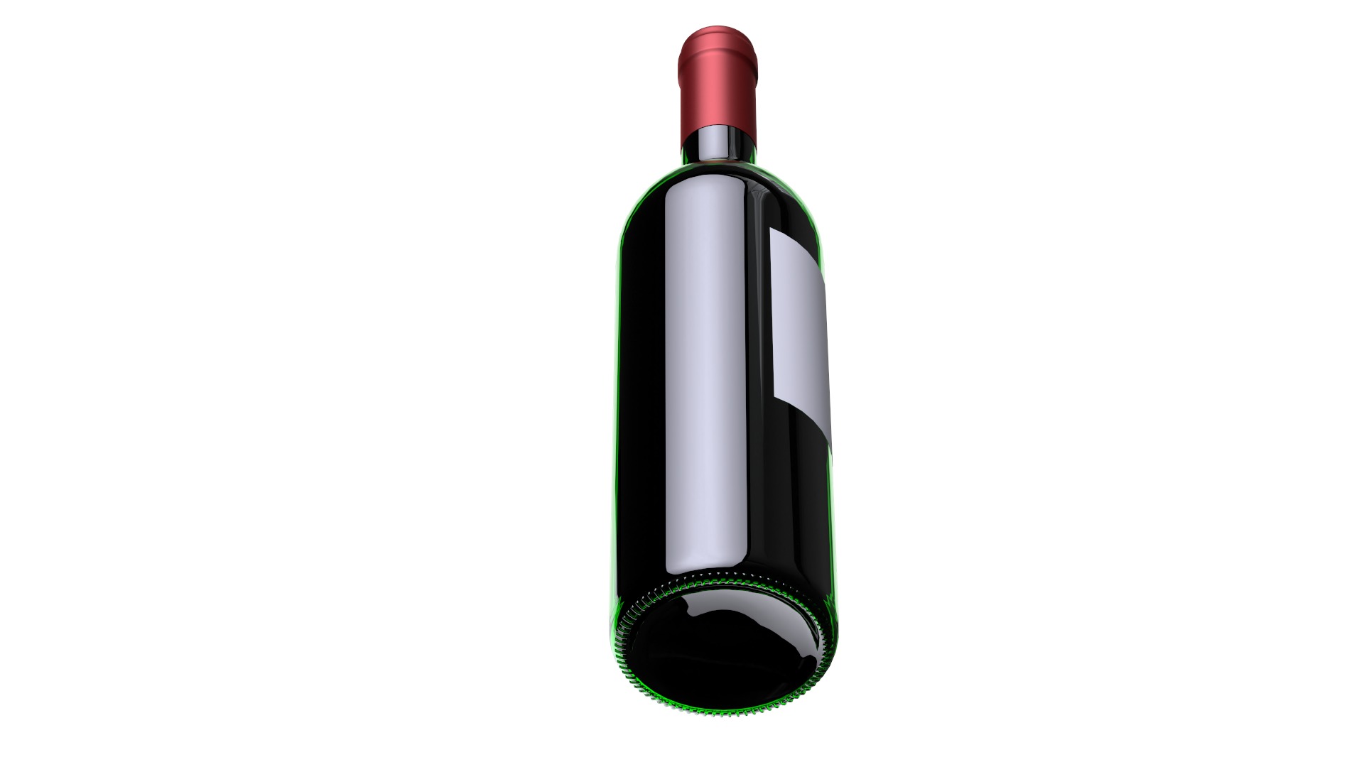 Red wine bottle 01 3D model_5