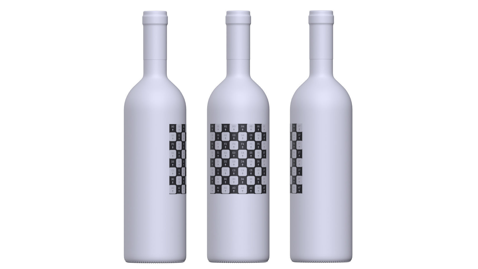 Red wine bottle 01 3D model_10