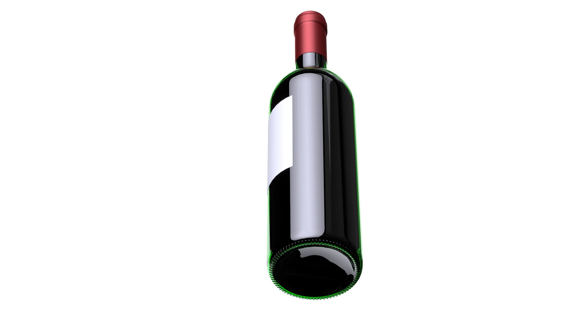 Red wine bottle 01 3D model_6