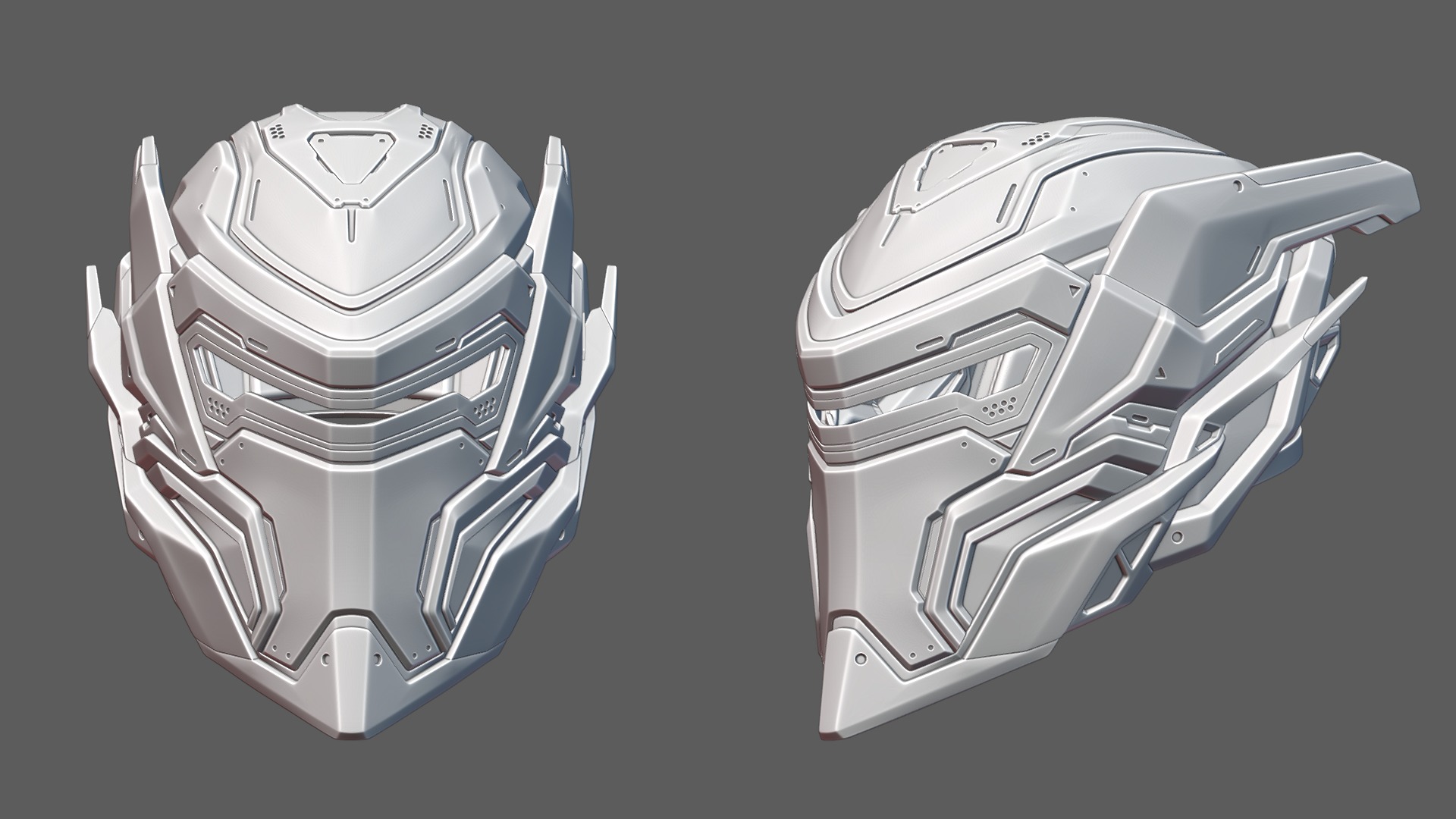 Cyber Satyr - cosplay helmet - DIGITAL STL FILE FOR 3D-PRINTING 3D print model_4