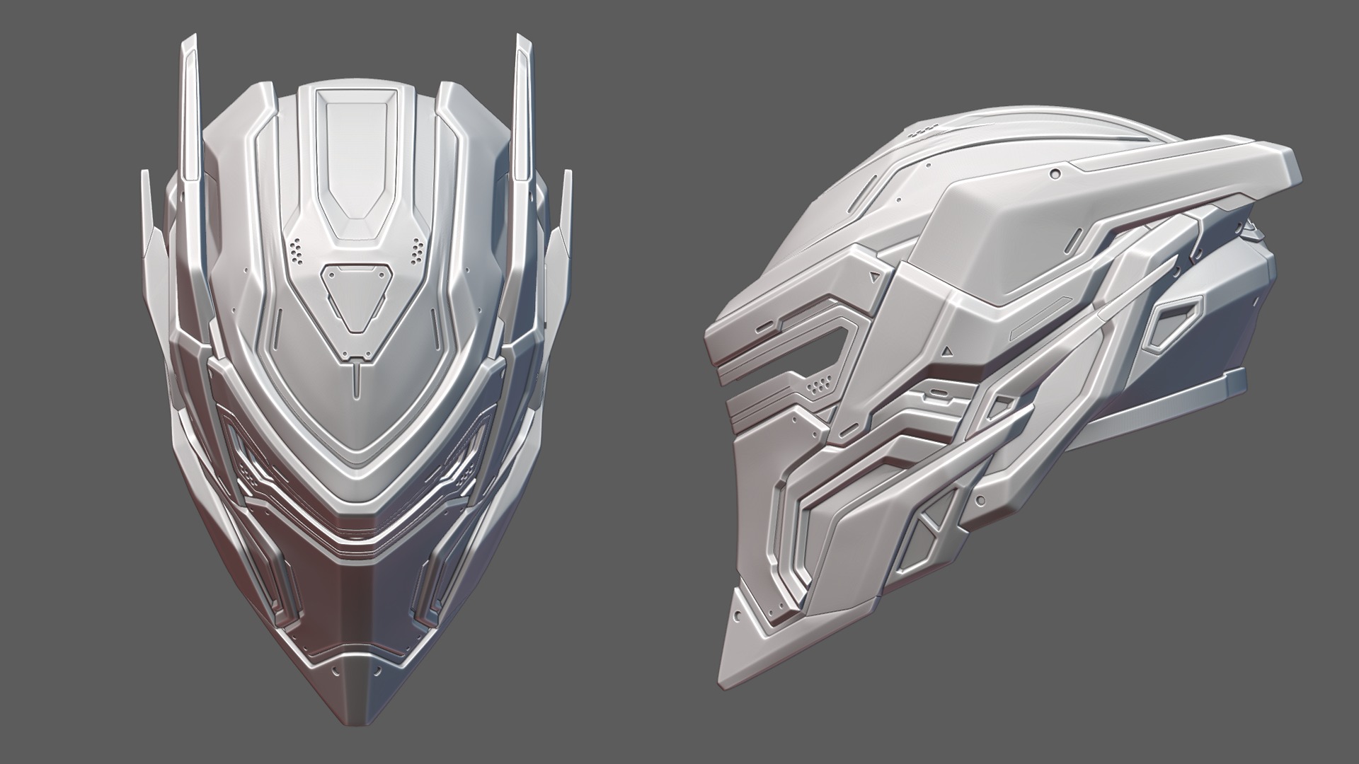 Cyber Satyr - cosplay helmet - DIGITAL STL FILE FOR 3D-PRINTING 3D print model_5