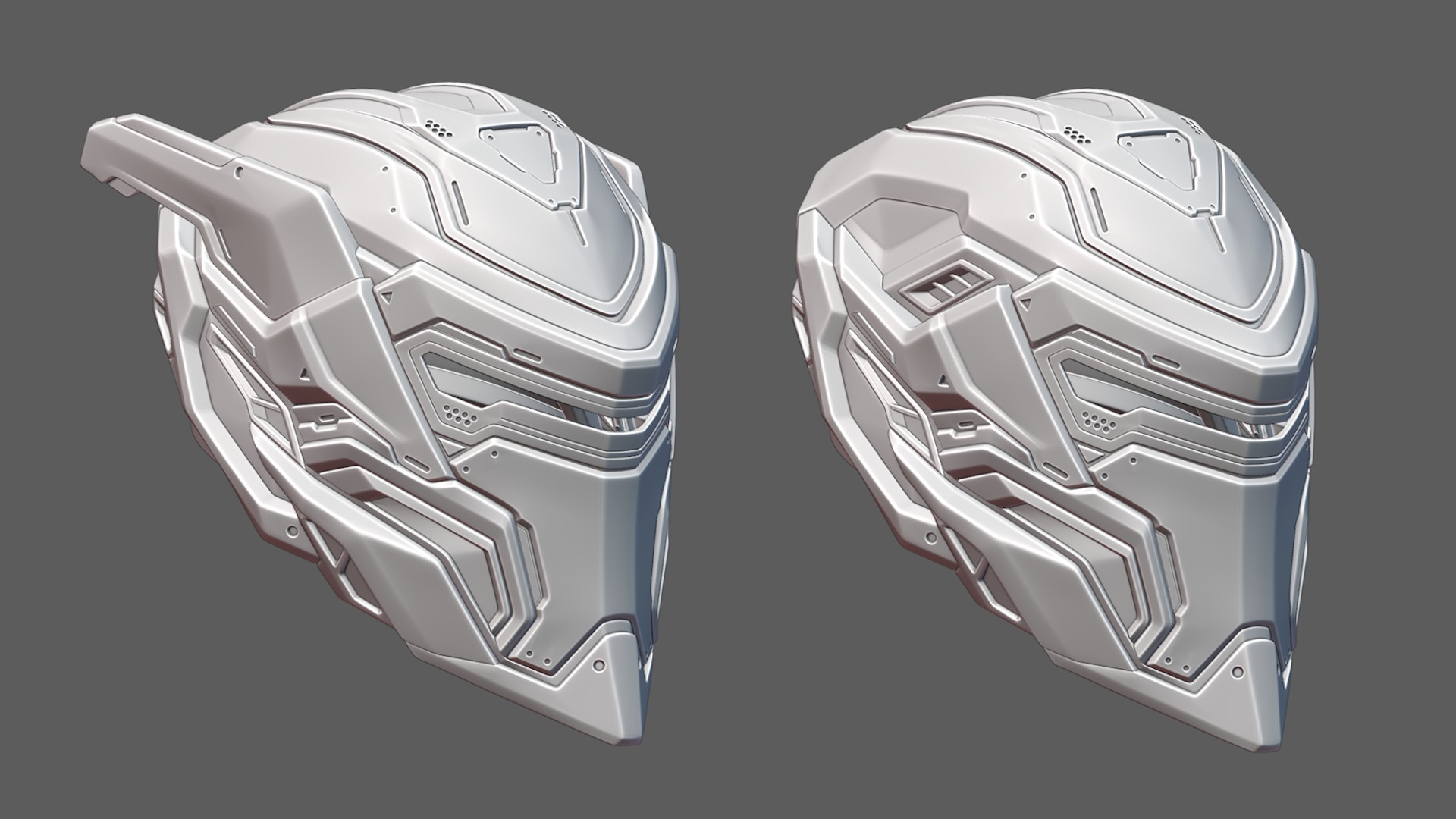 Cyber Satyr - cosplay helmet - DIGITAL STL FILE FOR 3D-PRINTING 3D print model_12