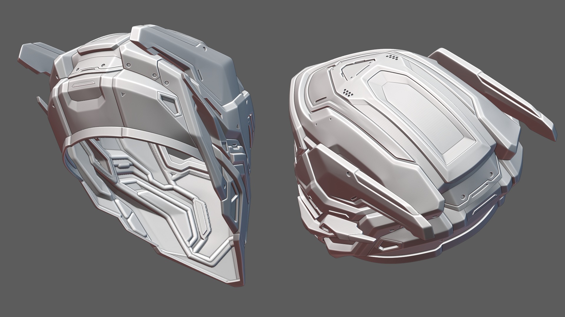 Cyber Satyr - cosplay helmet - DIGITAL STL FILE FOR 3D-PRINTING 3D print model_6