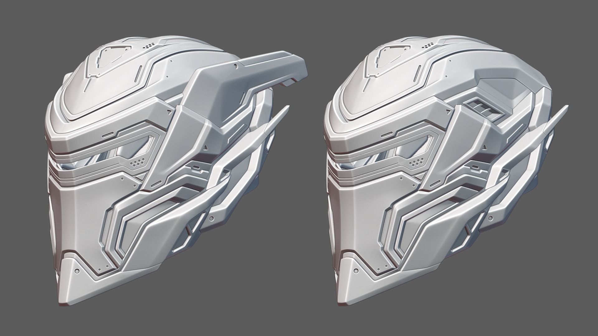 Cyber Satyr - cosplay helmet - DIGITAL STL FILE FOR 3D-PRINTING 3D print model_11