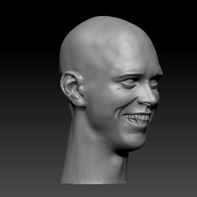 JIM CARREY HEAD SCULPTURE 3D PRINT MODEL 3D print model_5