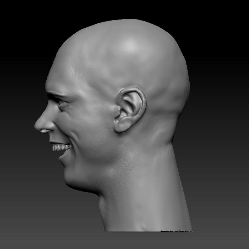 JIM CARREY HEAD SCULPTURE 3D PRINT MODEL 3D print model_2