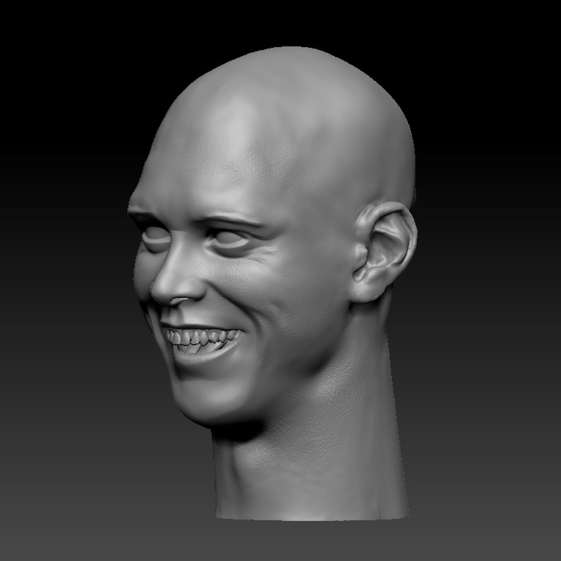 JIM CARREY HEAD SCULPTURE 3D PRINT MODEL 3D print model_1