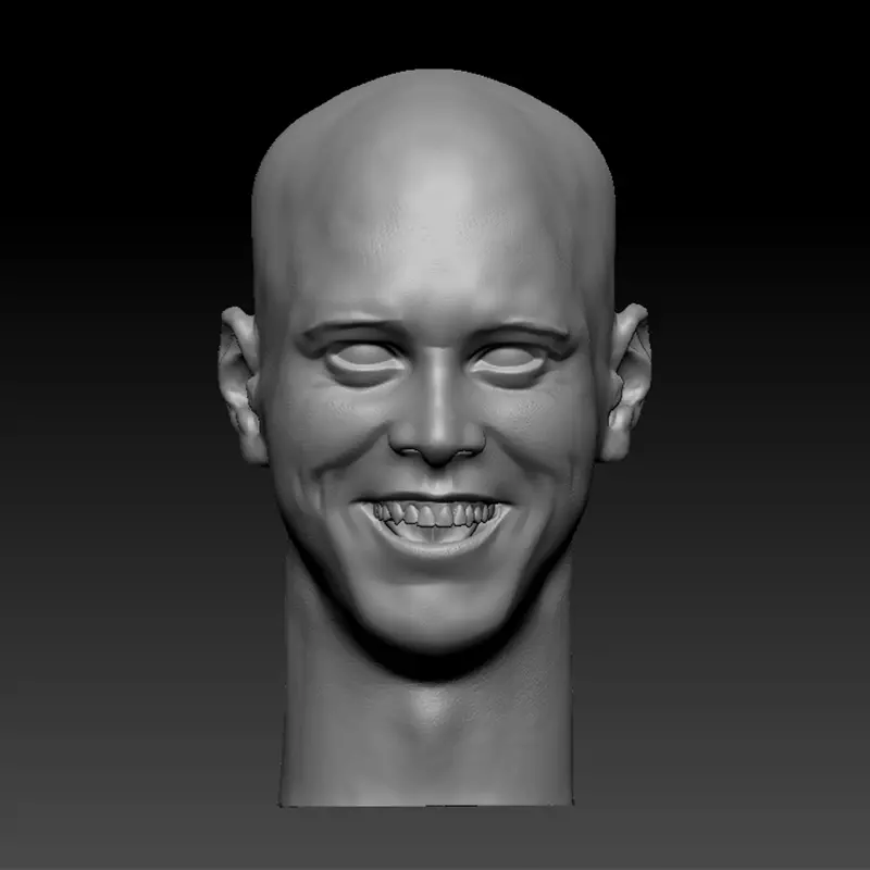JIM CARREY HEAD SCULPTURE 3D PRINT MODEL 3D print model_0