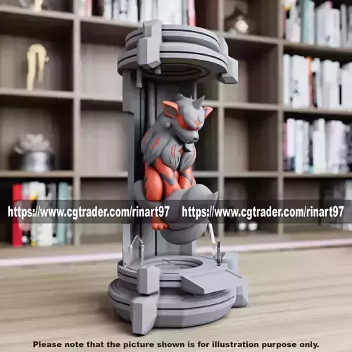 Hisuian Arcanine 3d print model in the lab from pokemon