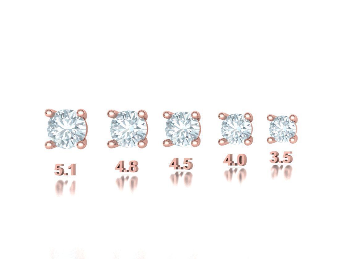 25 jewelry baskets findings pack 5 gem shape and size 3D Model Collection_36