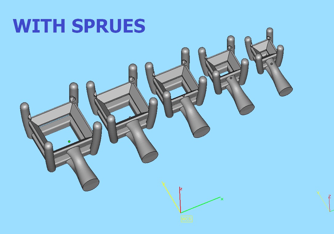 25 jewelry baskets findings pack 5 gem shape and size 3D Model Collection_14