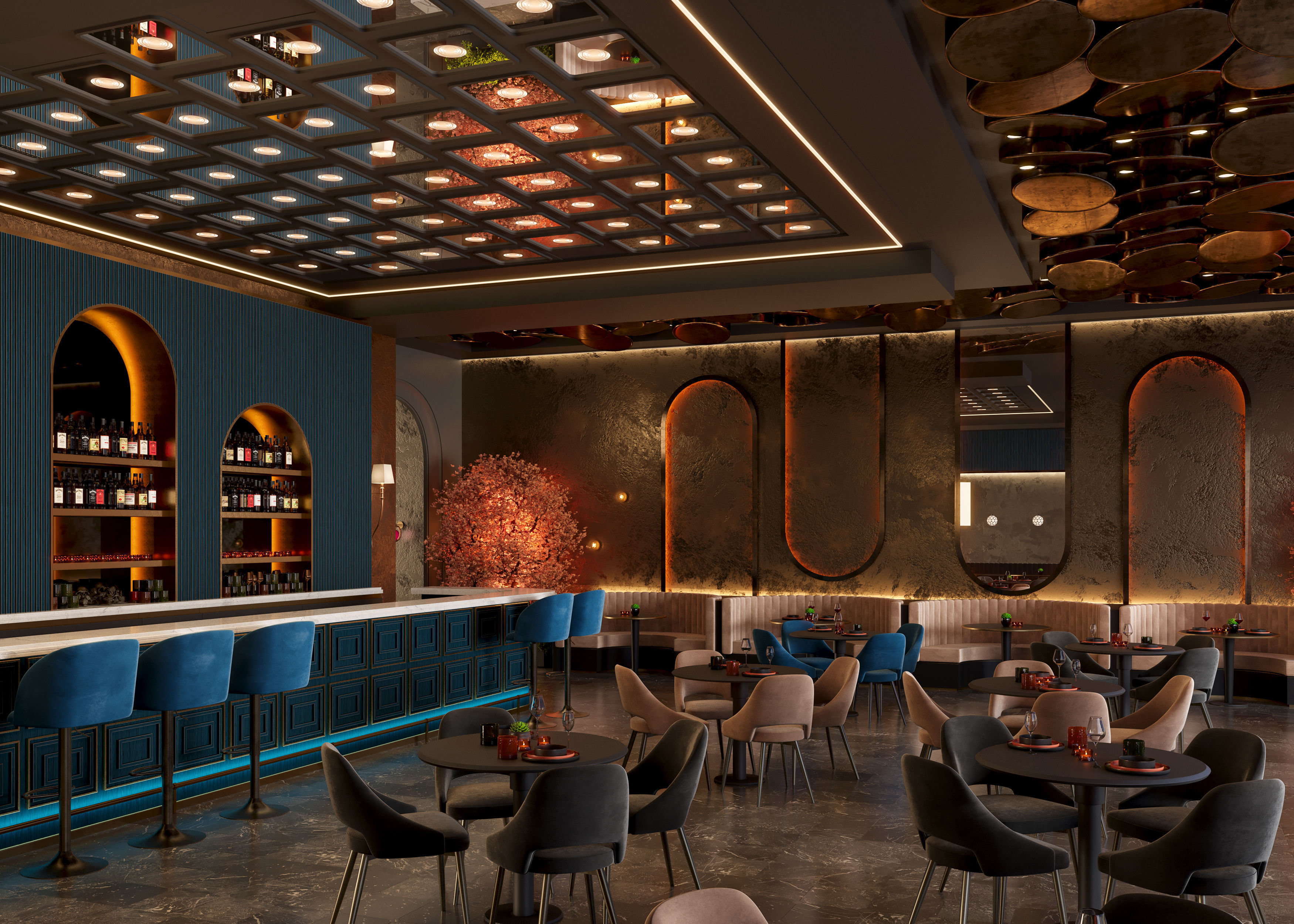 Restaurant Cafe Bar Pub Scene Render Ready  3D model_3