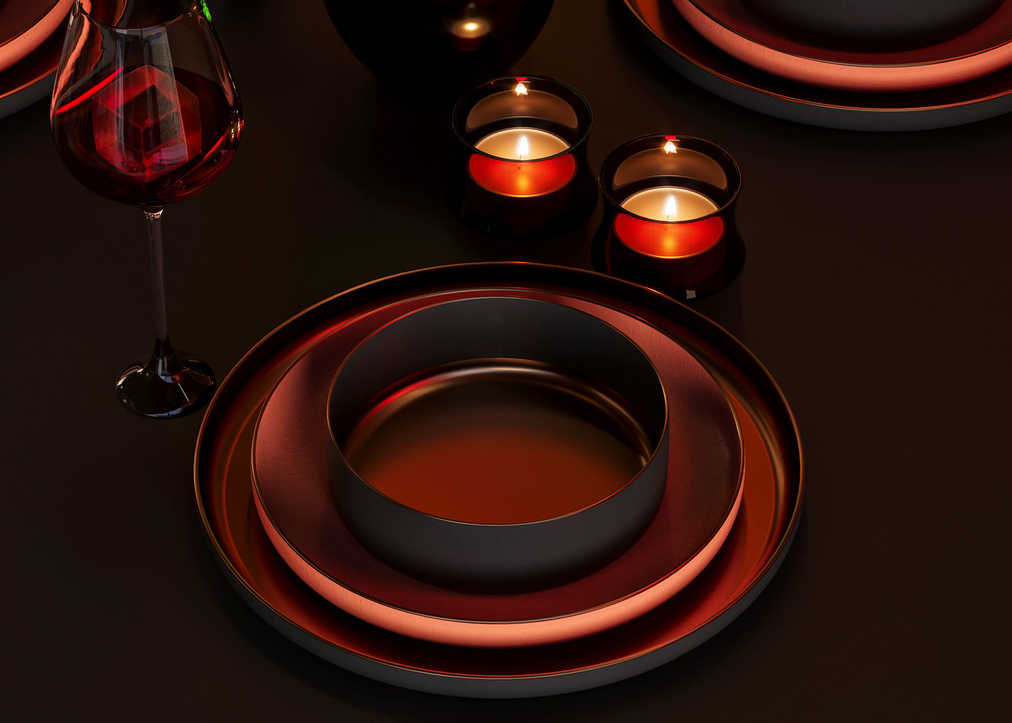 Restaurant Cafe Bar Pub Scene Render Ready  3D model_10