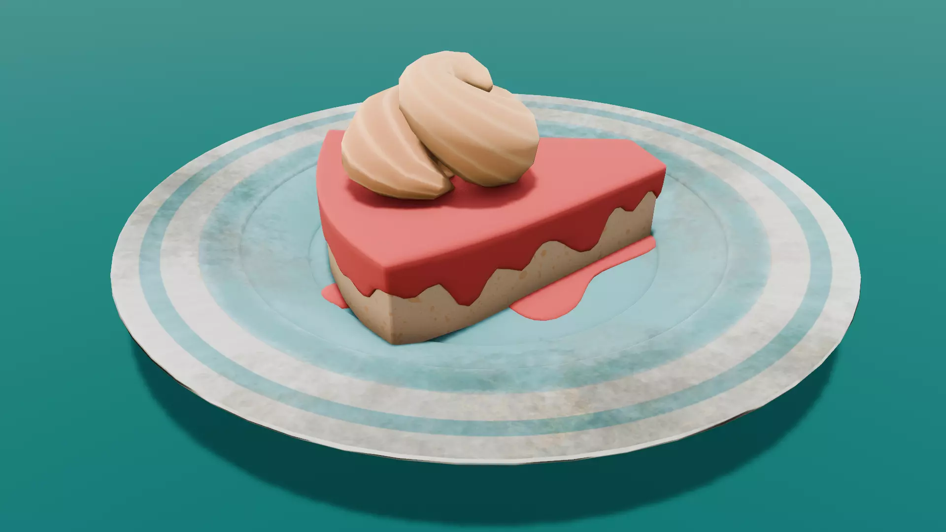 Cake 3D Model Low-poly 3D model_0