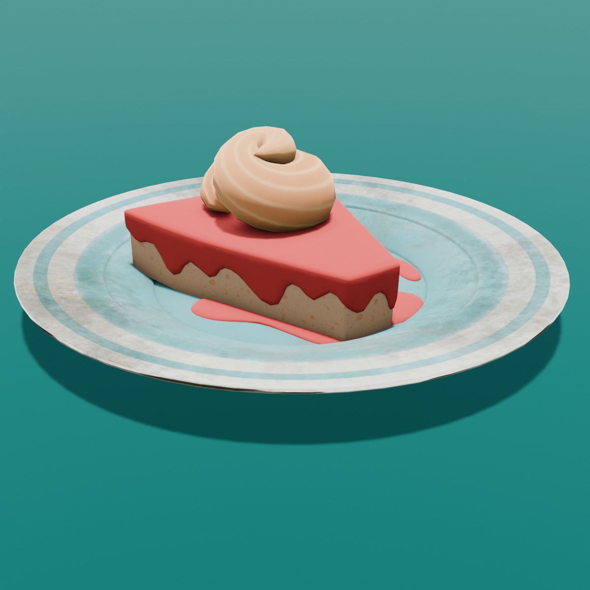 Cake 3D Model Low-poly 3D model_5