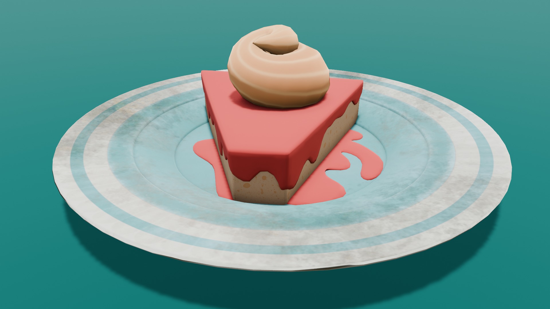 Cake 3D Model Low-poly 3D model_3