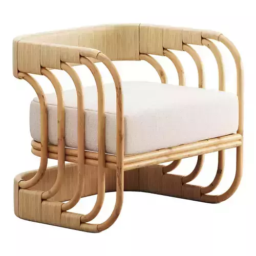 Serafina Occasional Chair Low-poly 3D model