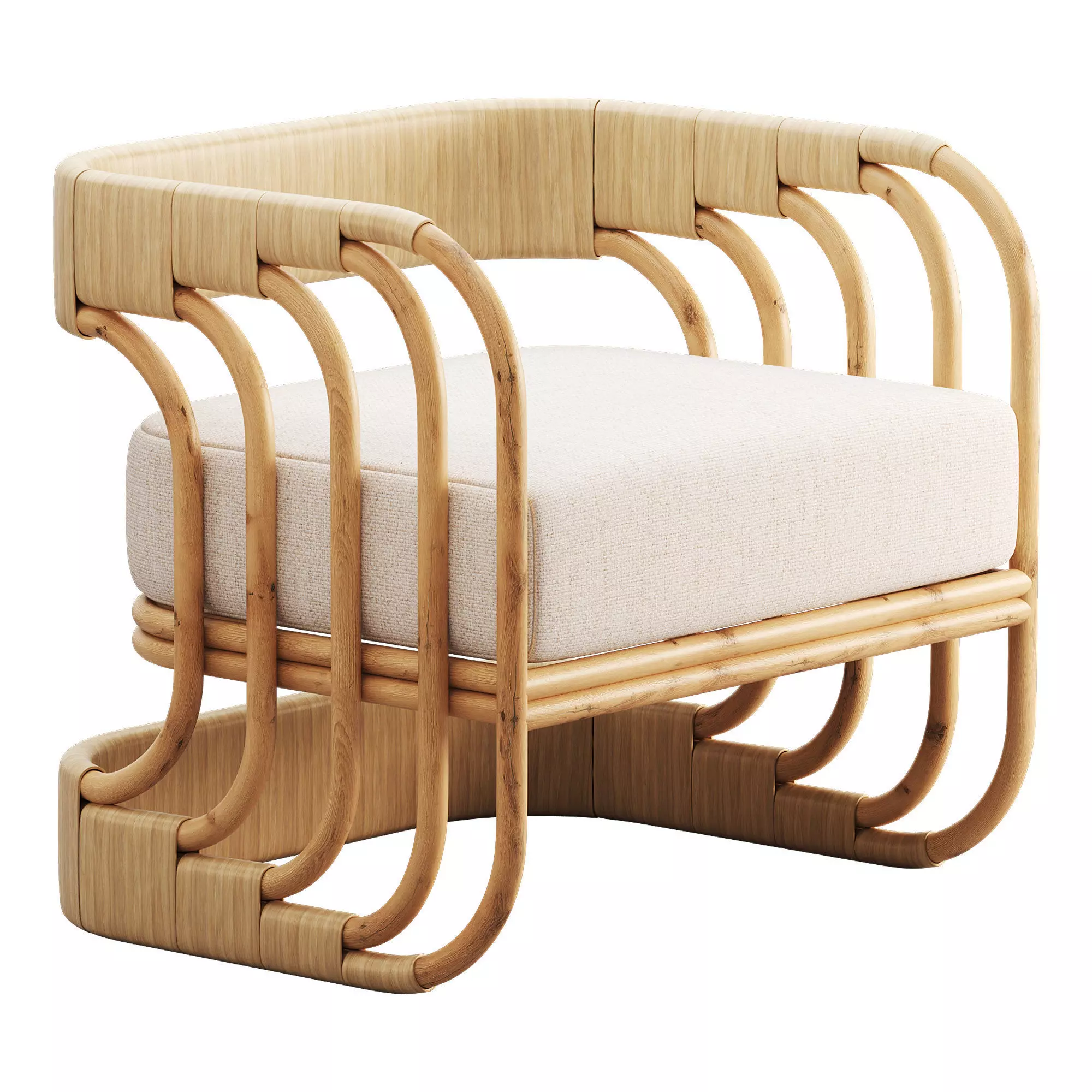 Serafina Occasional Chair Low-poly 3D model