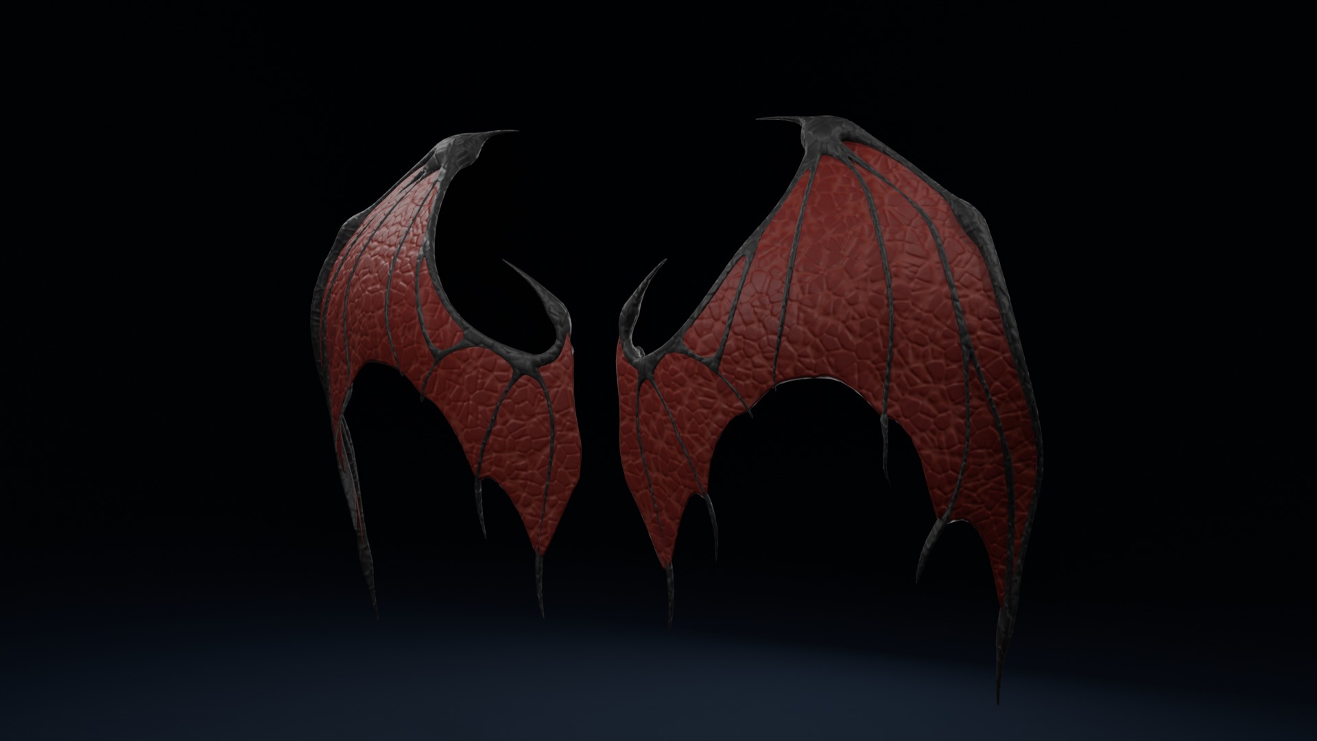 Devil Wing Low-poly 3D model_13