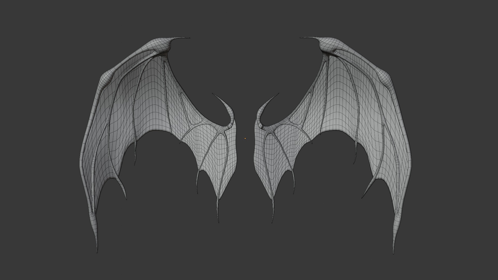 Devil Wing Low-poly 3D model_10