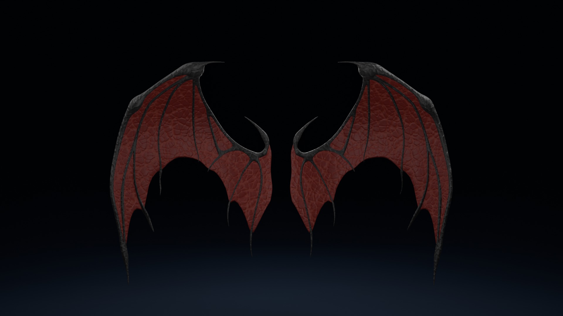 Devil Wing Low-poly 3D model_11