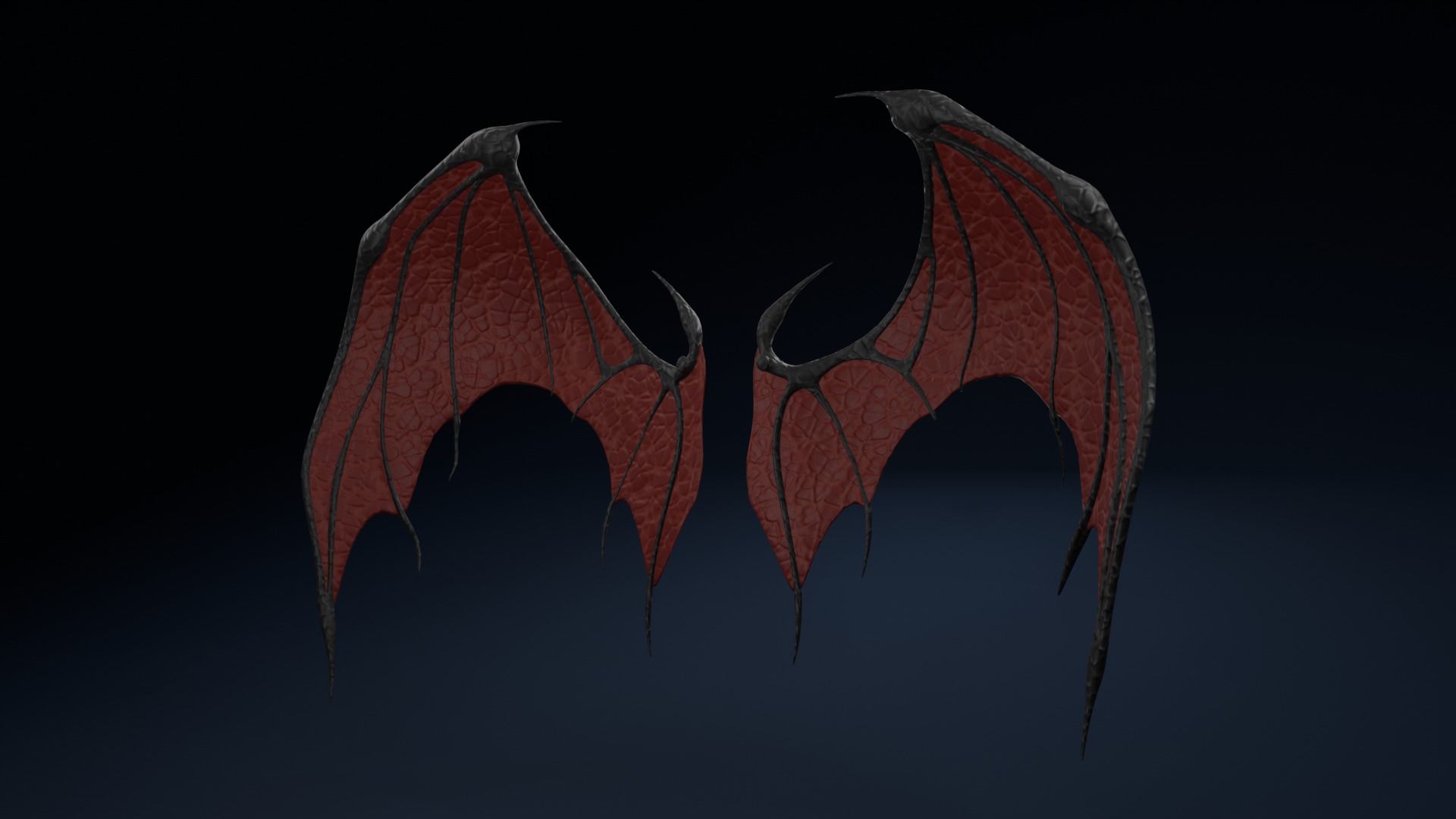 Devil Wing Low-poly 3D model_2