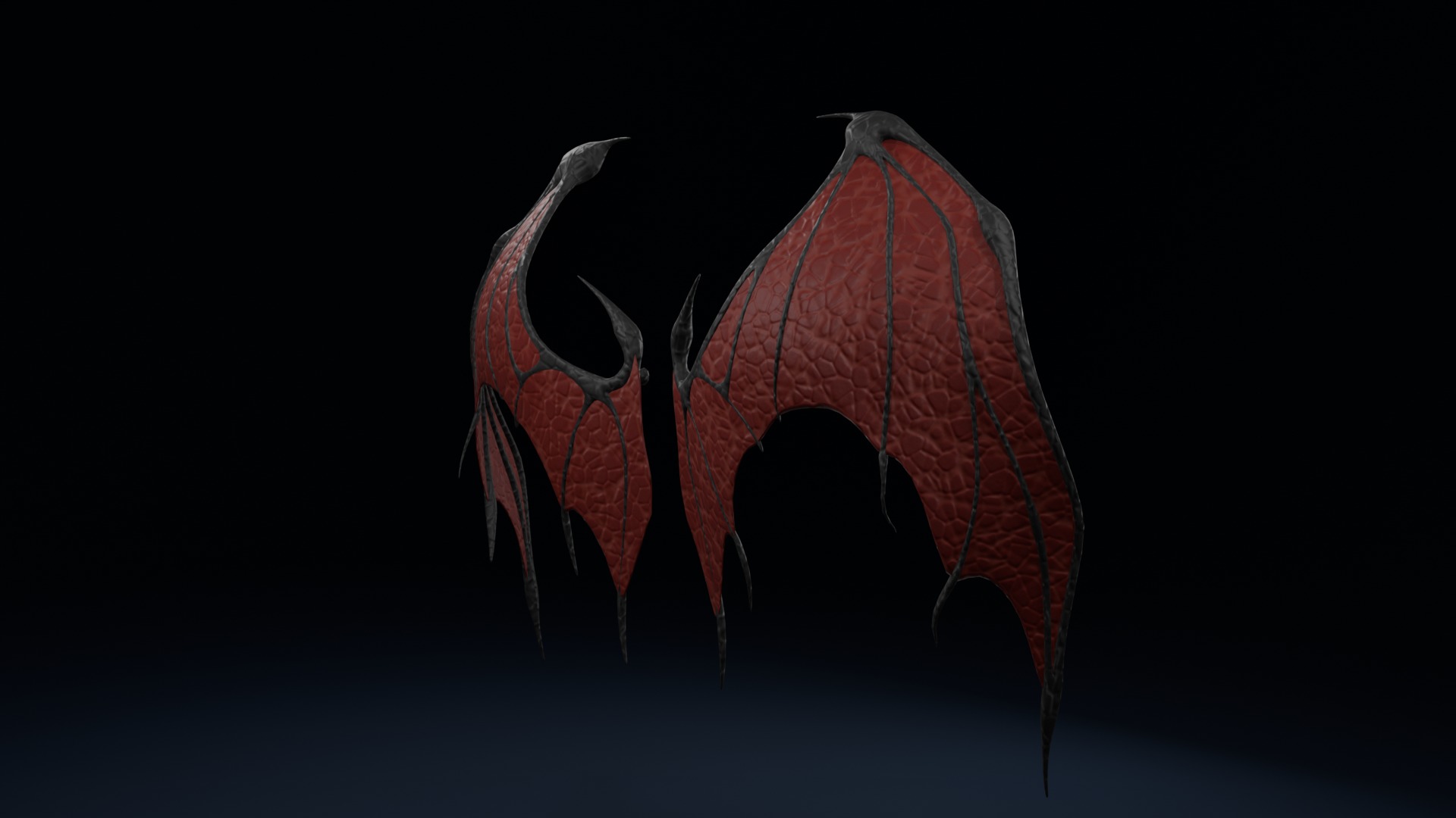 Devil Wing Low-poly 3D model_14