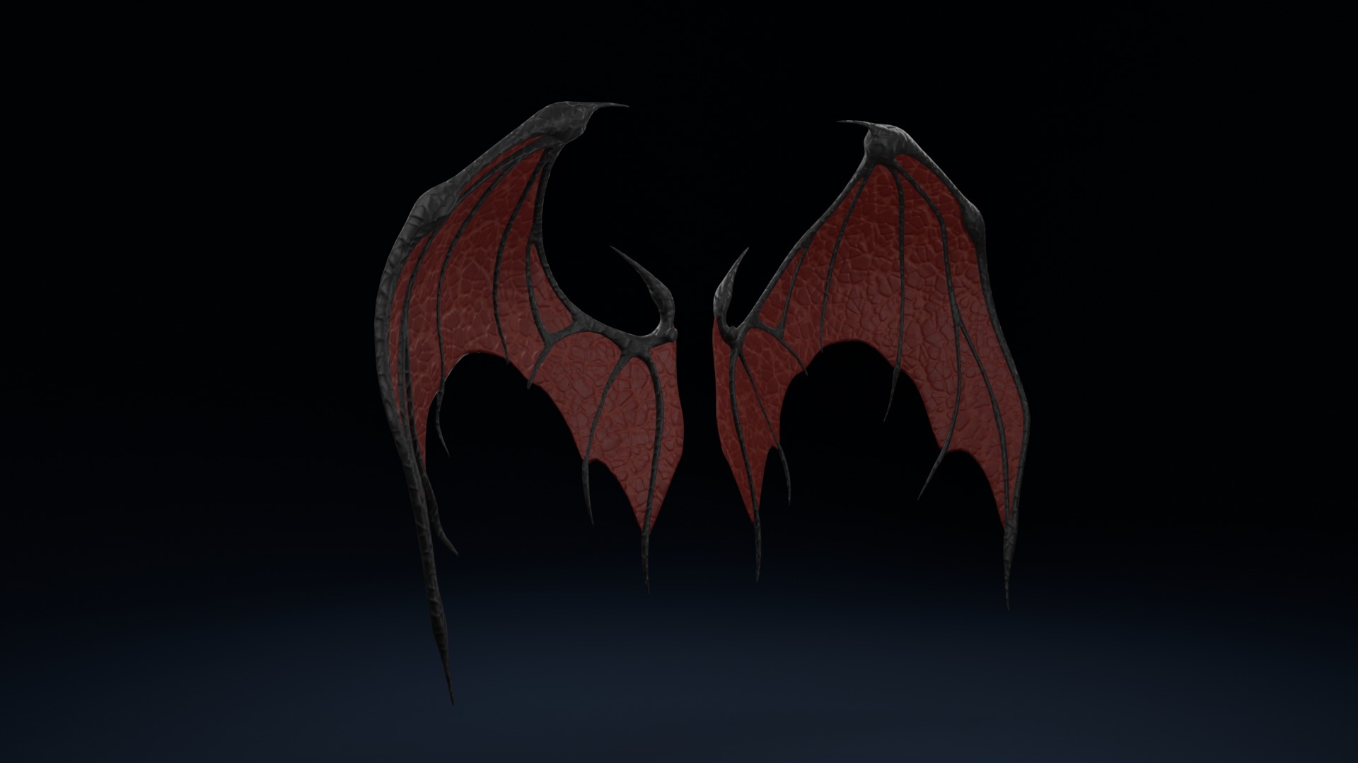 Devil Wing Low-poly 3D model_16