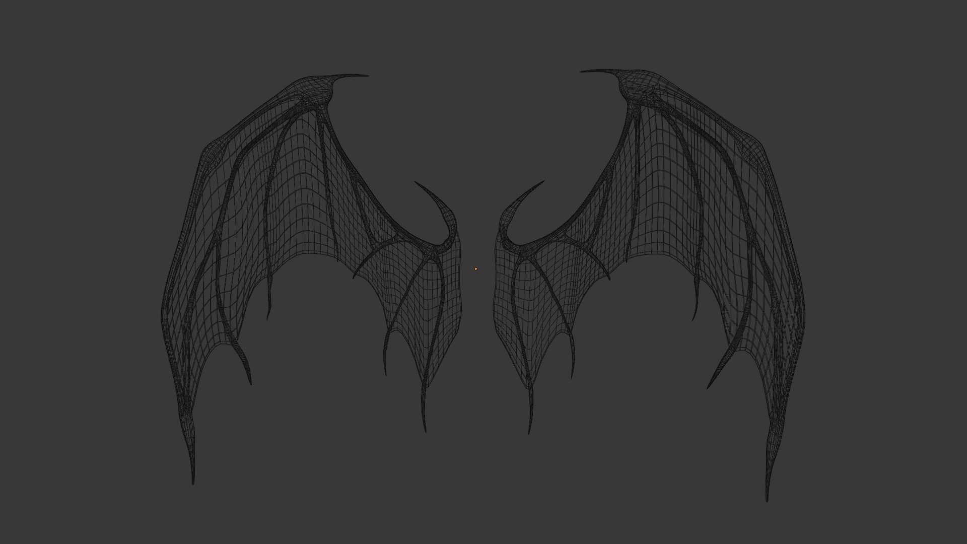 Devil Wing Low-poly 3D model_7