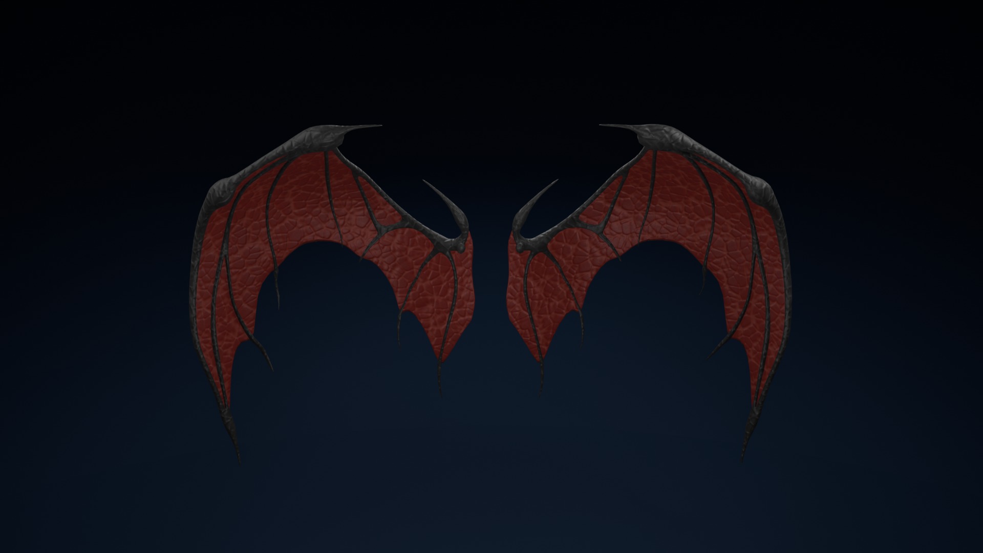 Devil Wing Low-poly 3D model_17