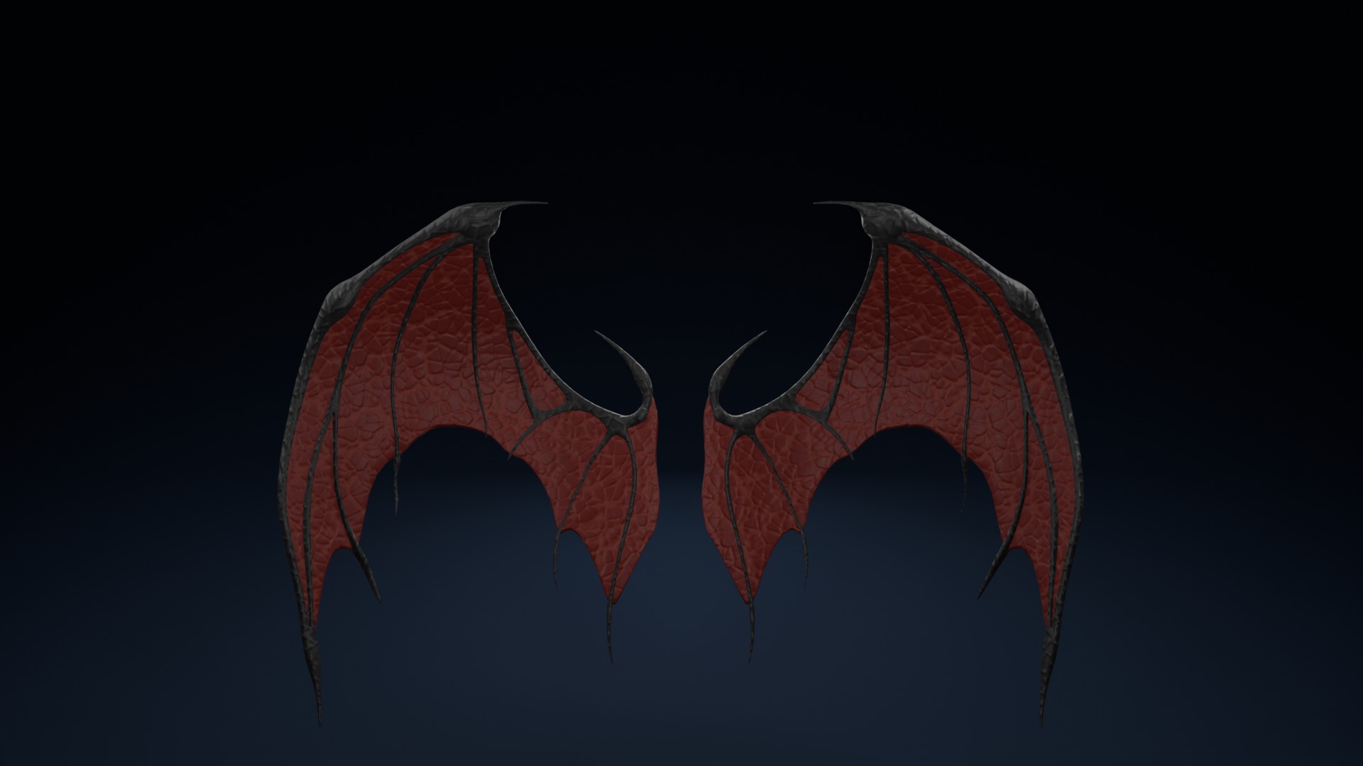 Devil Wing Low-poly 3D model_8