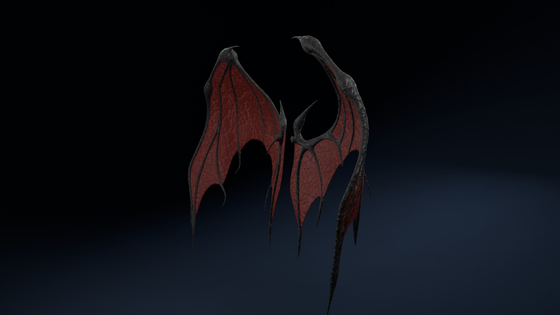 Devil Wing Low-poly 3D model_4