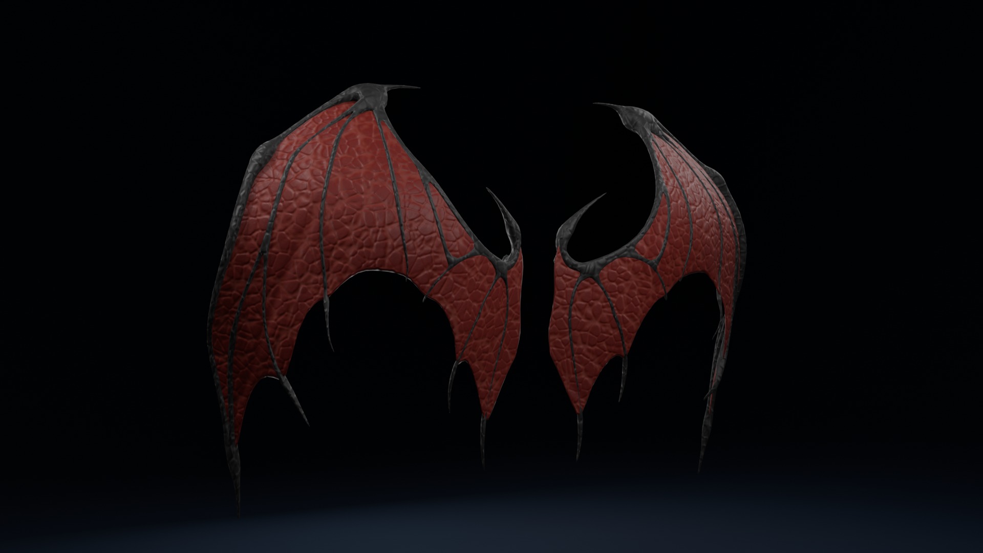 Devil Wing Low-poly 3D model_6