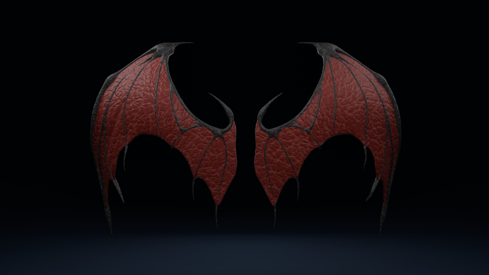 Devil Wing Low-poly 3D model_12