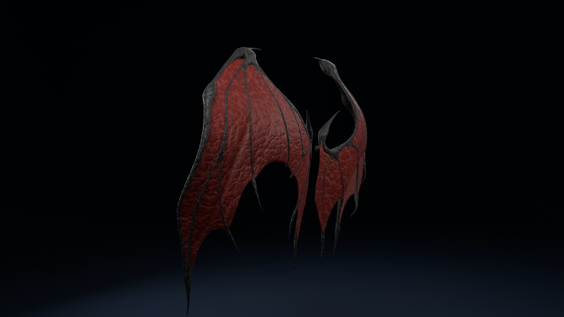 Devil Wing Low-poly 3D model_5