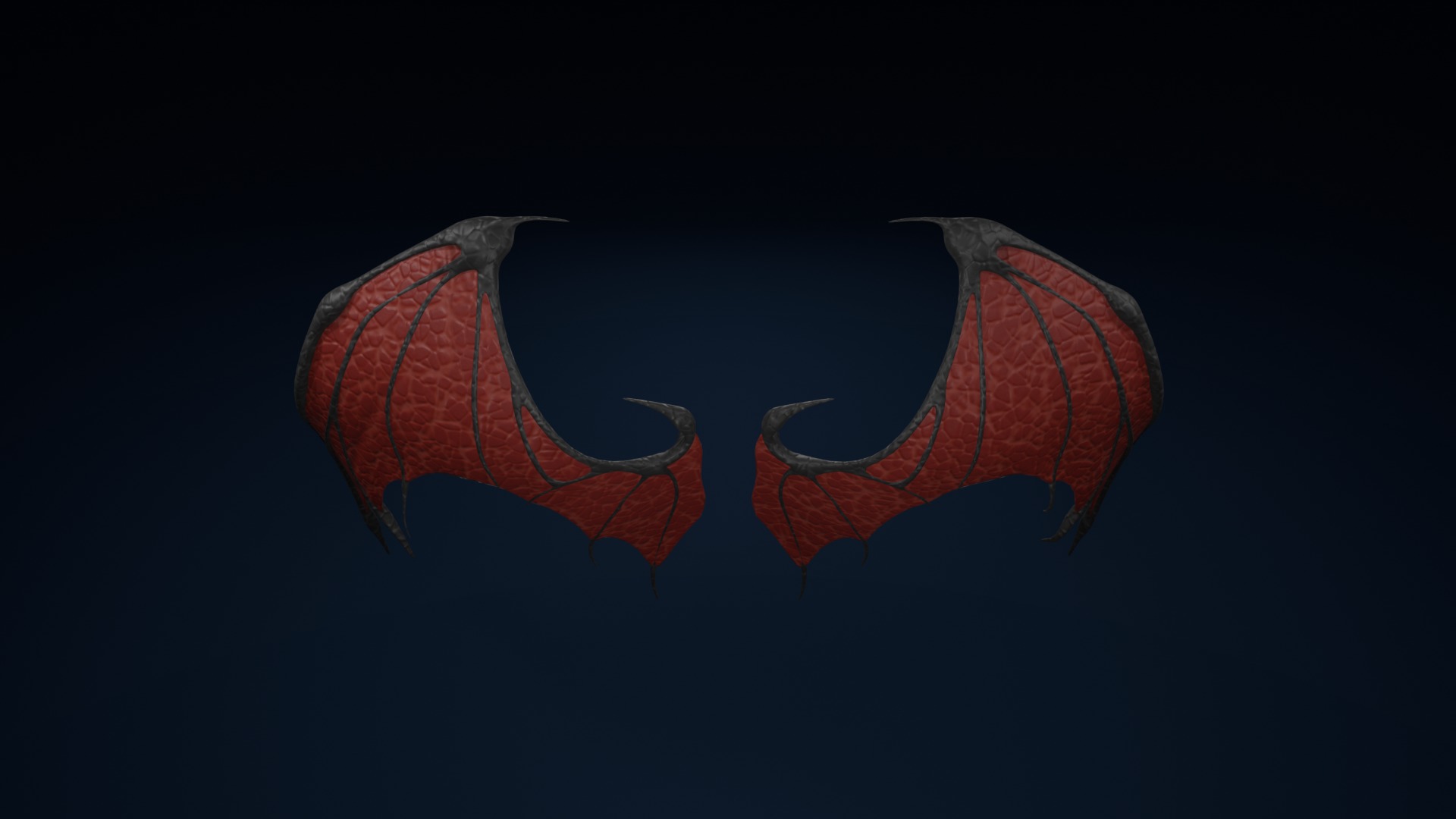 Devil Wing Low-poly 3D model_15