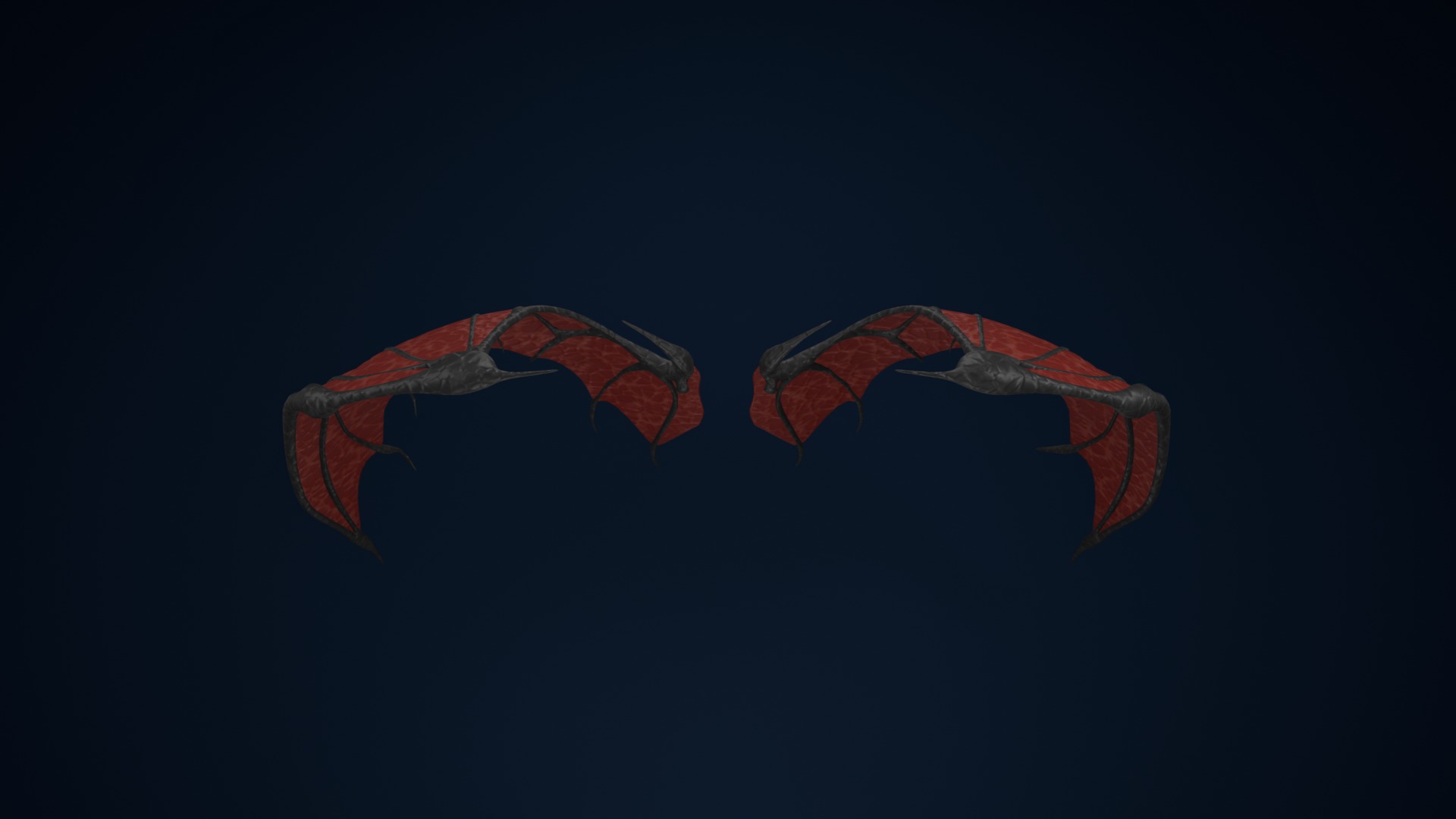 Devil Wing Low-poly 3D model_3
