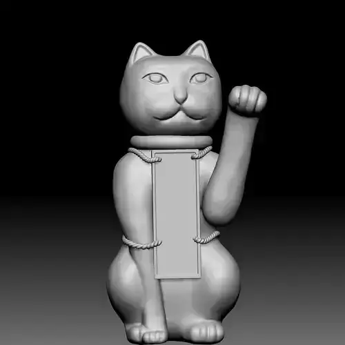 Cat statue 030 3D print model