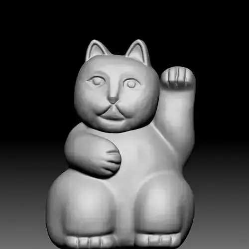 Cat statue 040