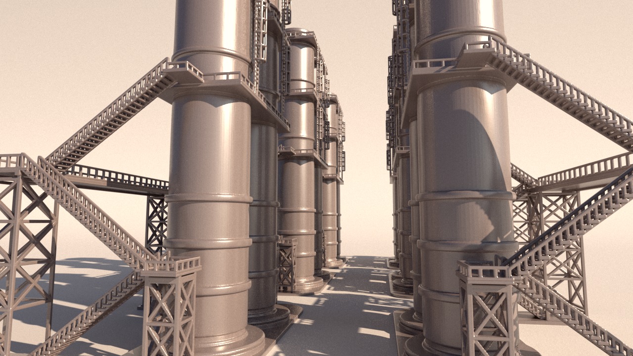 Oil plant facilities 3D print model_2