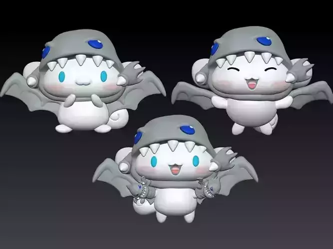 Cinnamonroll Blue eyes white dragon