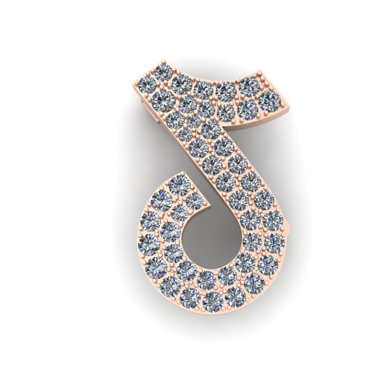 Tiktok safety pin 3D print model_5